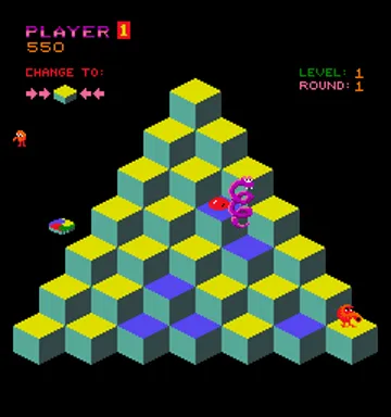 Mello Yello Q*bert screen shot game playing